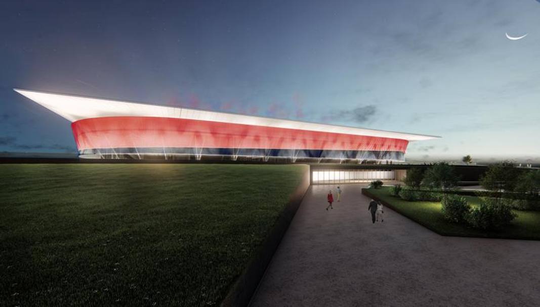 Il progetto del nuovo impianto sportivo di Cagliari realizzato dallo studio J+S e One Works 